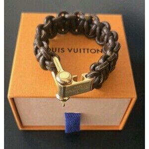 Louis Vuitton Authentic Monogram Outdoor Braided Bracelet Unisex Rare!